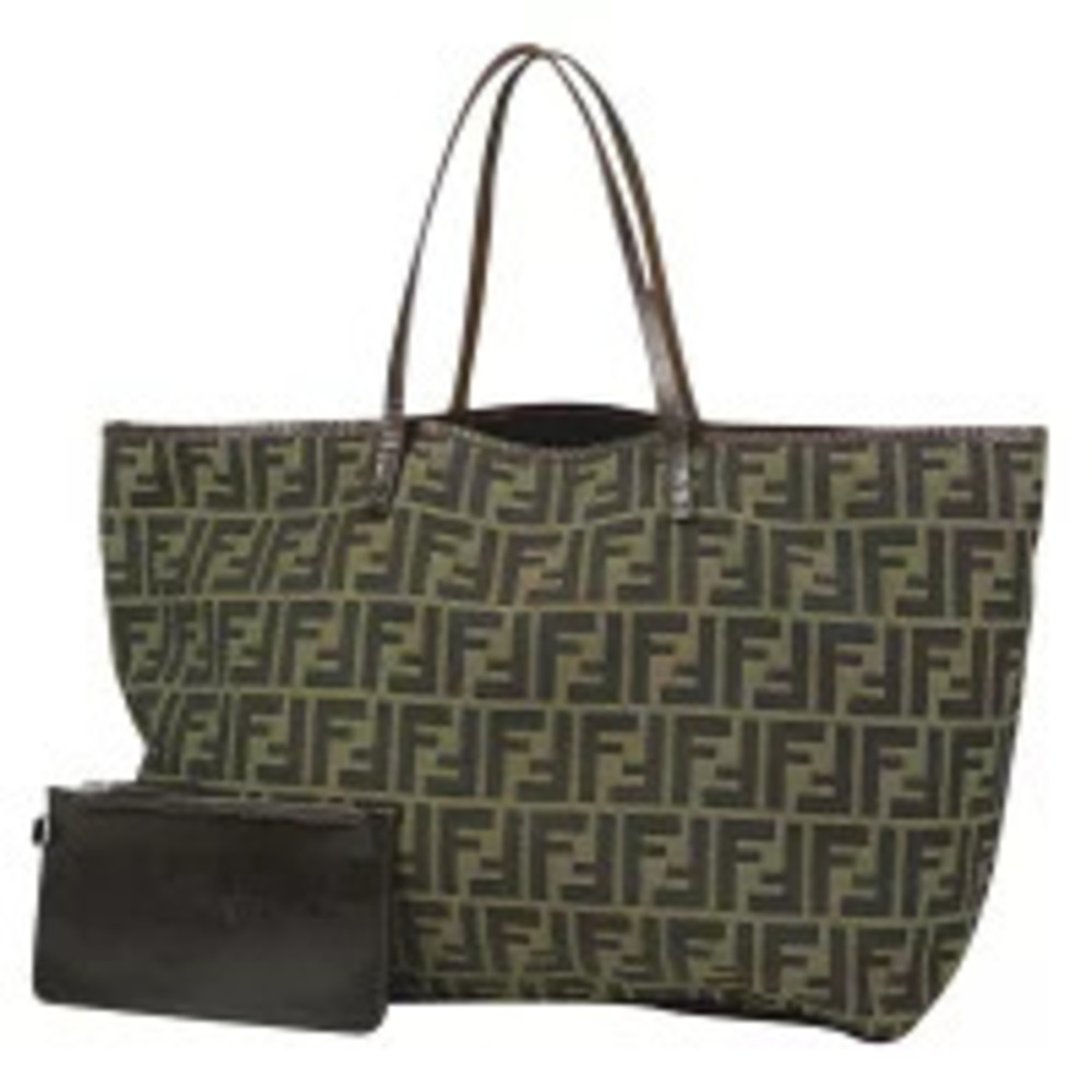 Fendi Zucca tote bag handbag canvas brown